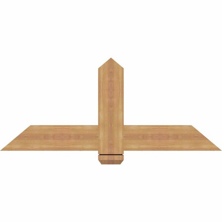 Ekena Millwork Eugene Smooth Timber Gable Bracket, Western Red Cedar, 48"W x 20"H x 1 1/2"D x 5 1/2"F, 10/12 Pitch GBW048X20X0206EUG00SWR